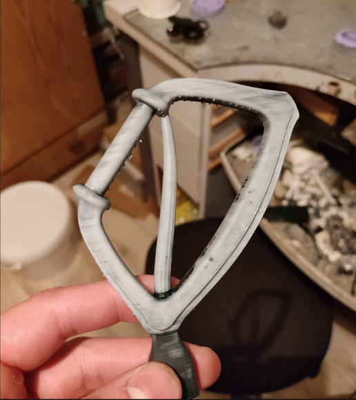 3D-prinditud vahast käsik