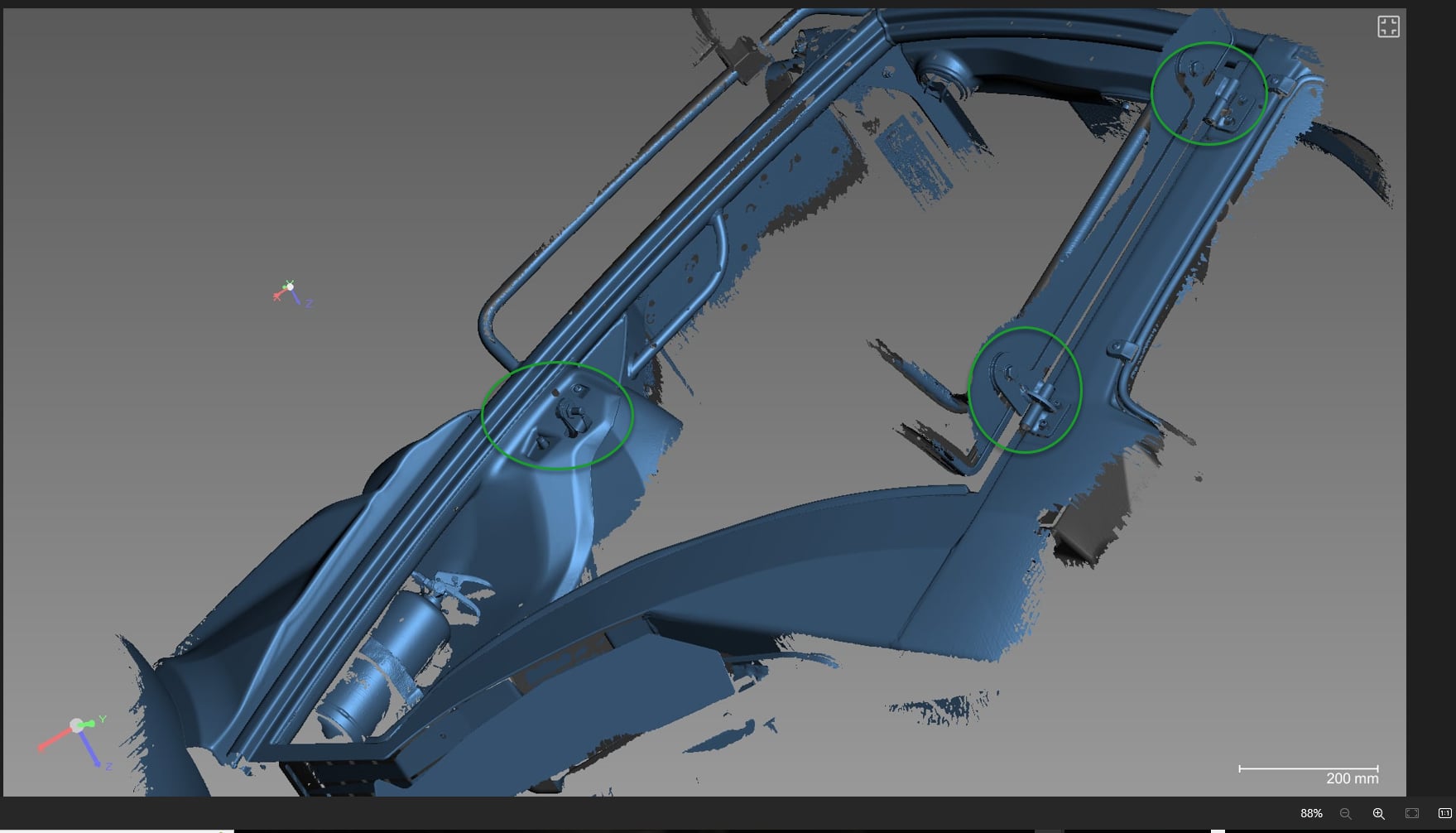 Avant 760 GT salongi 3D skaneering