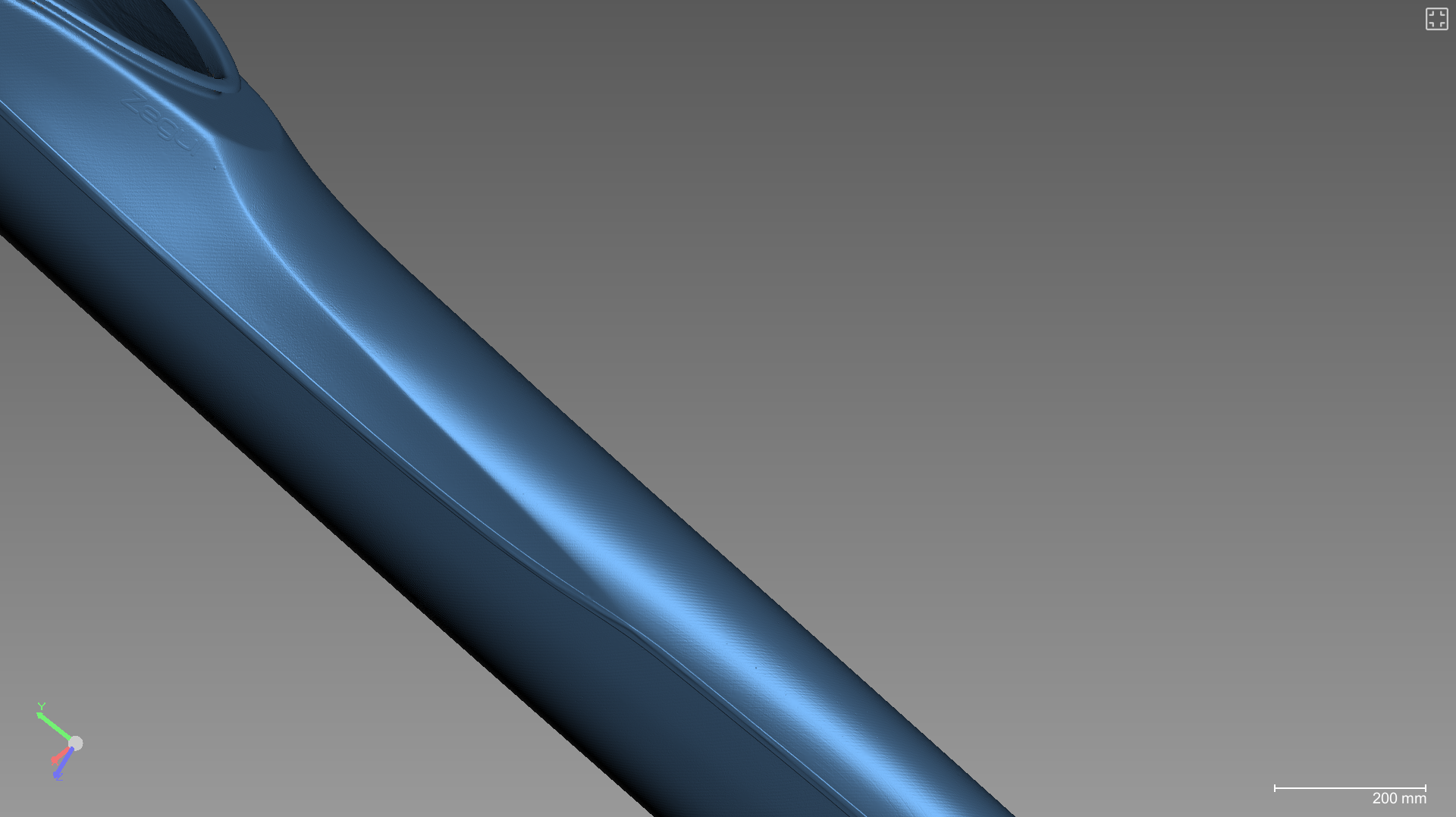 Kajaki 3D-skaneeringu triangulated mesh data