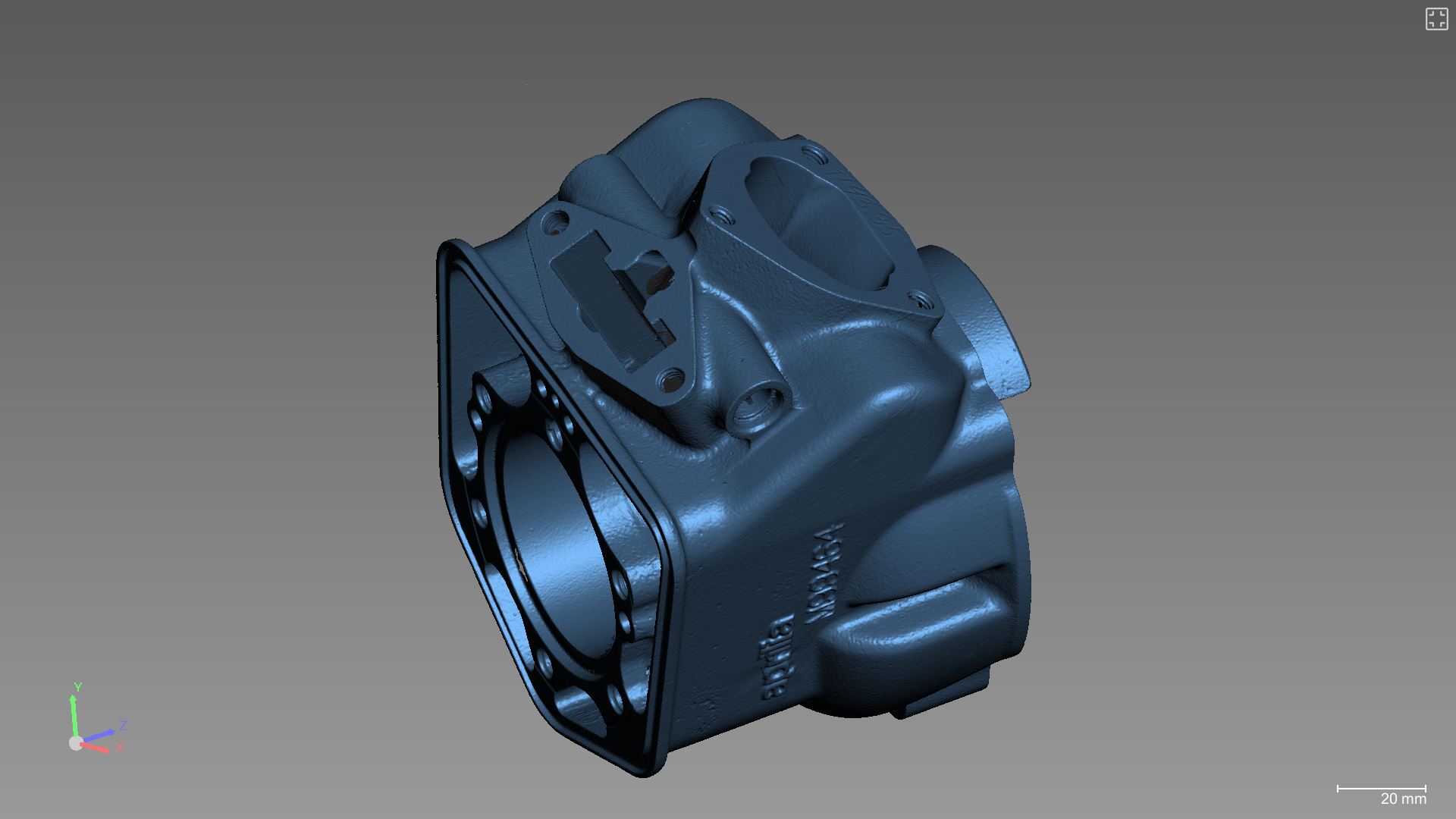 Võistluskaatri silindri 3D skaneering taas tootmiseks pilt 4