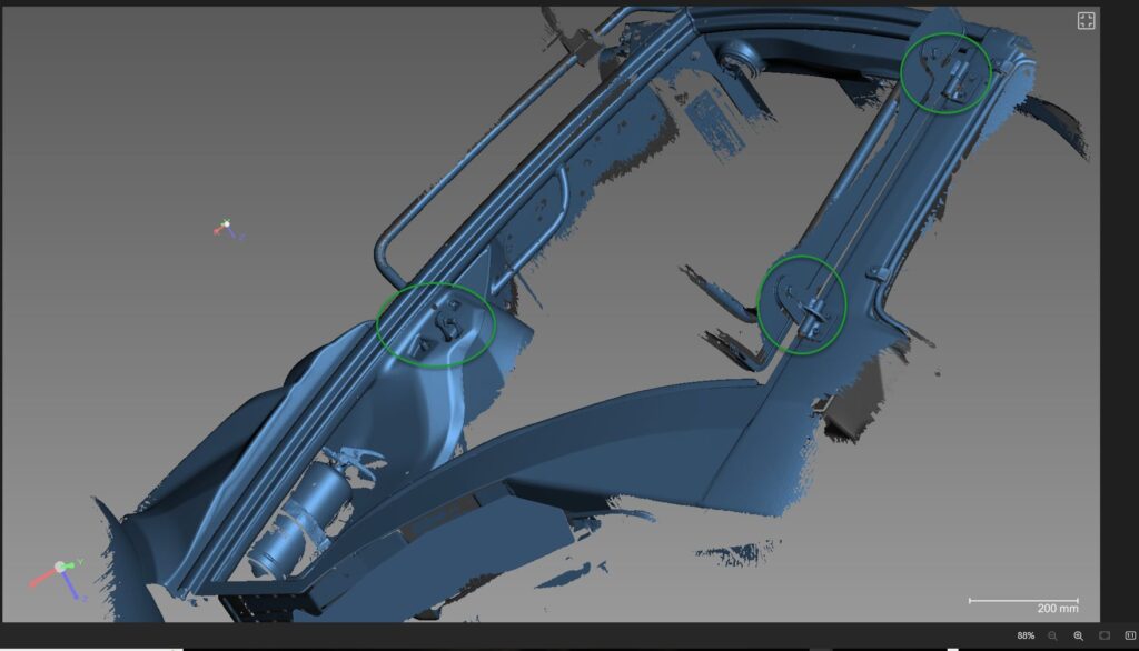 Avant 760 GT salongi ja ukseava 3D-skaneerimine