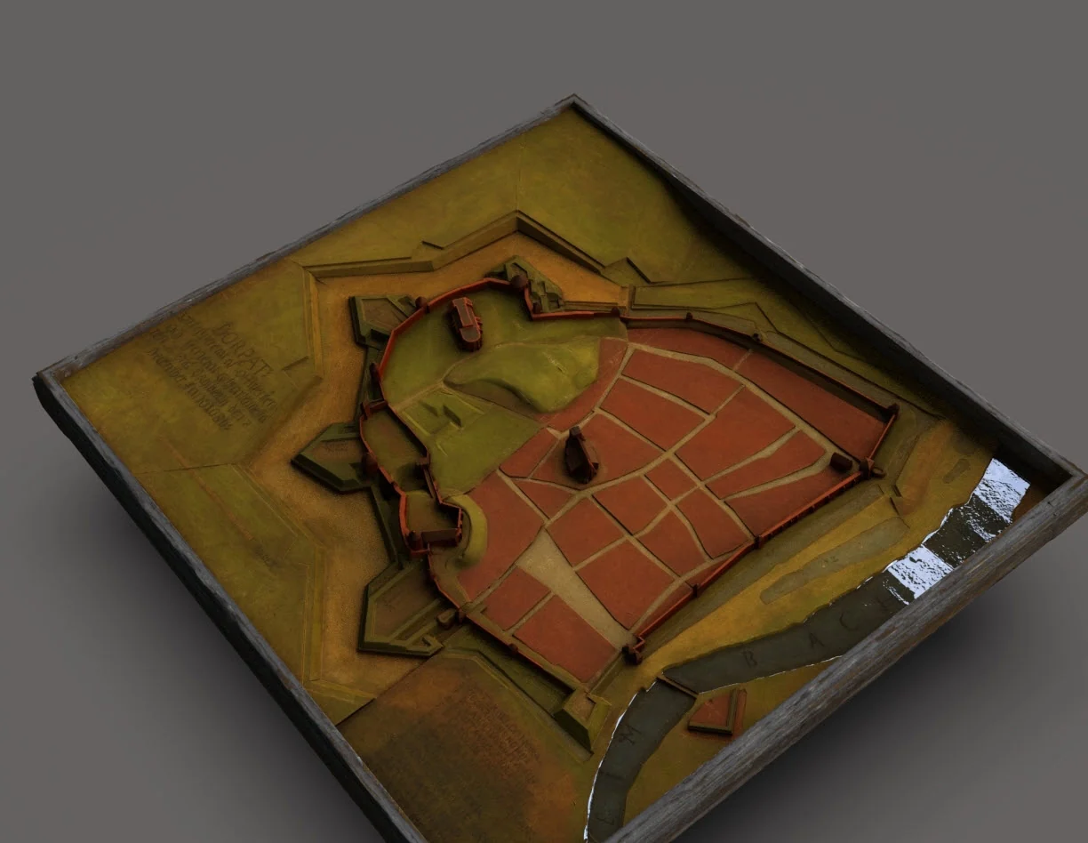 Tartu linnuse makett – valminud 3d-tulemus, vaade 4